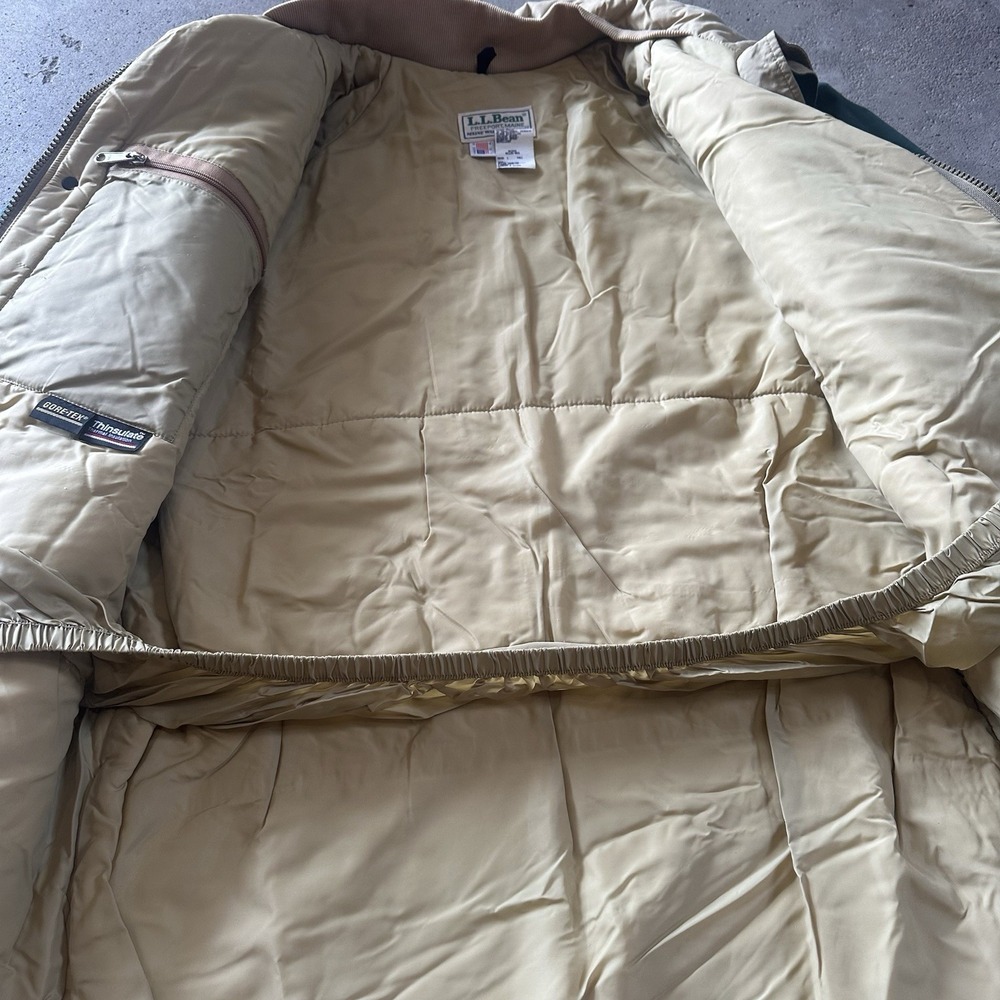 Vtg LL Bean Maine Wardens Parka Jacket Green Goretex Thinsulate USA Made L‎ Tall - Picture 7 of 11